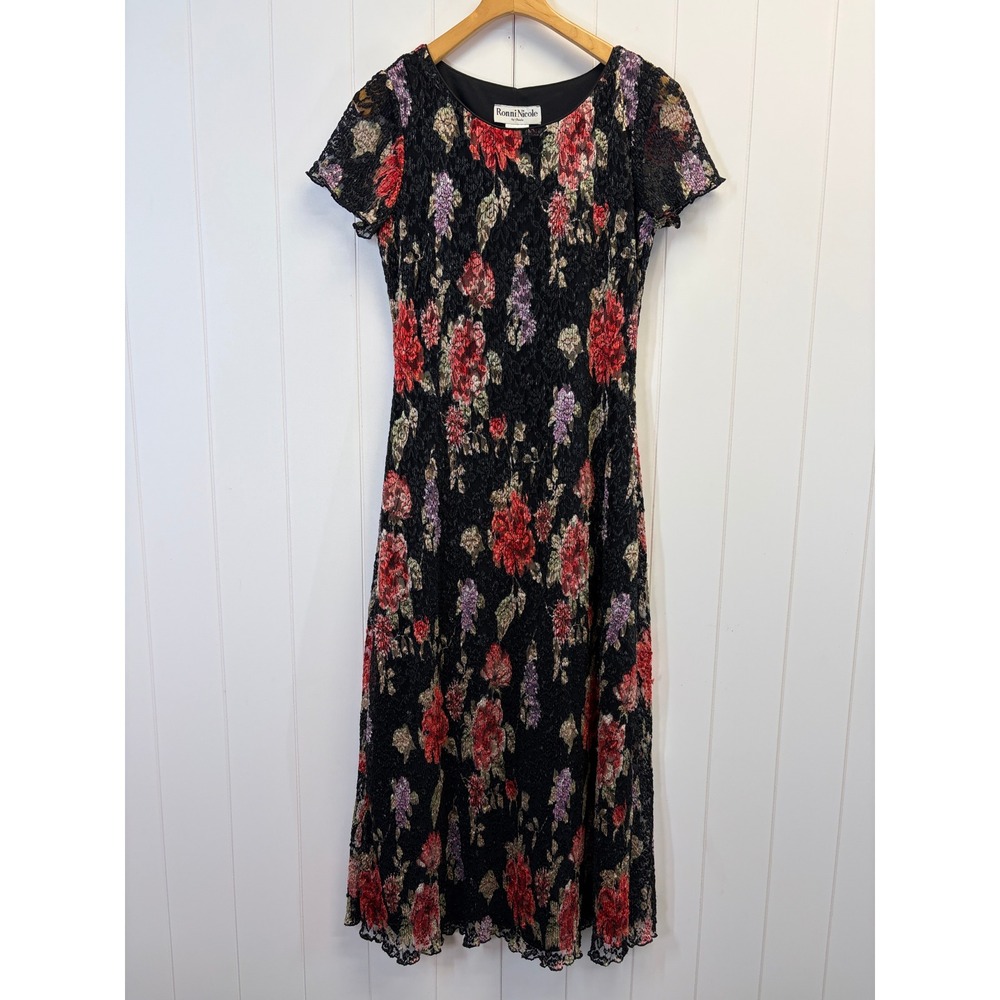 Vintage Ronni Nicole 90s Whimsigoth Maxi Dress Womens Size 8 Fairy Grunge Witchy